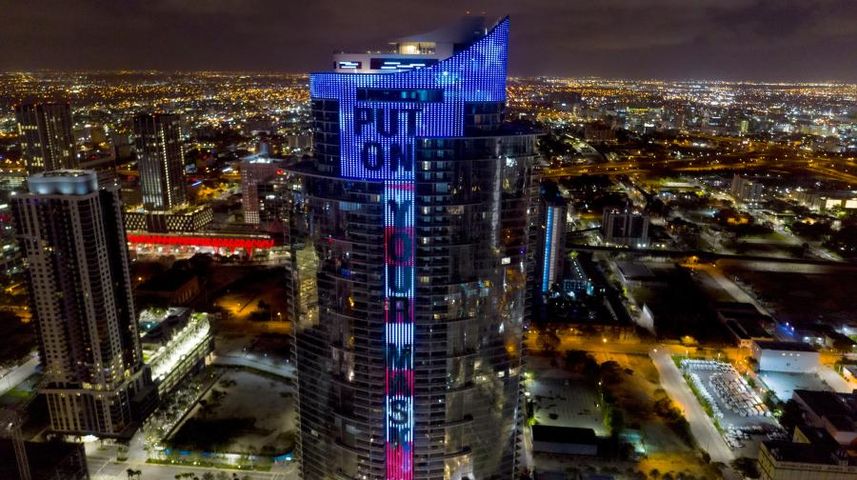 Miami Dade Curfew B Roll News Bulletin Gloria Estefan Put