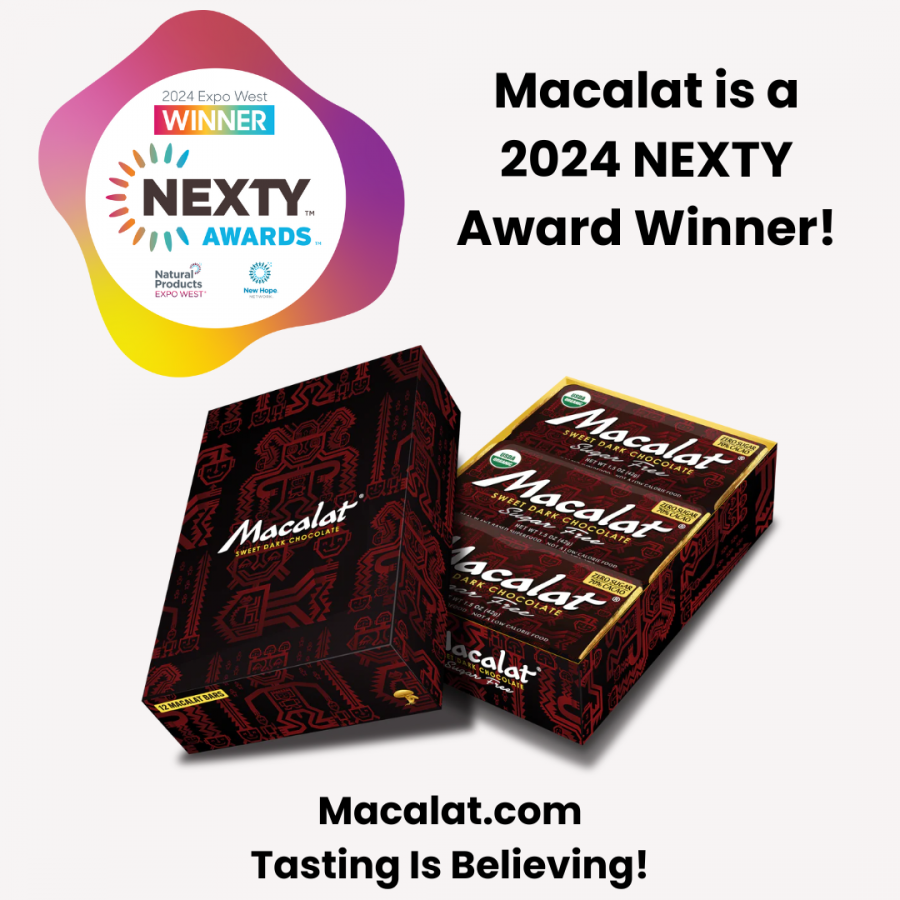 Macalat® Organic Sweet Dark Chocolate Wins 2024 NEXTY Award at Natural