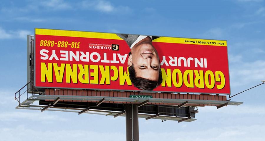 Gordon McKernan Flips Billboards Upside Down for April Fools' Day Prank ...