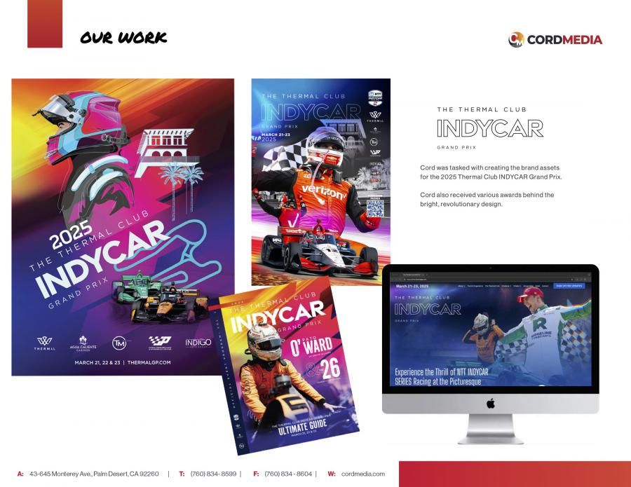 Cord Media Earns Two Prestigious Gold Davey Awards for the Thermal Club INDYCAR Grand Prix Campaign