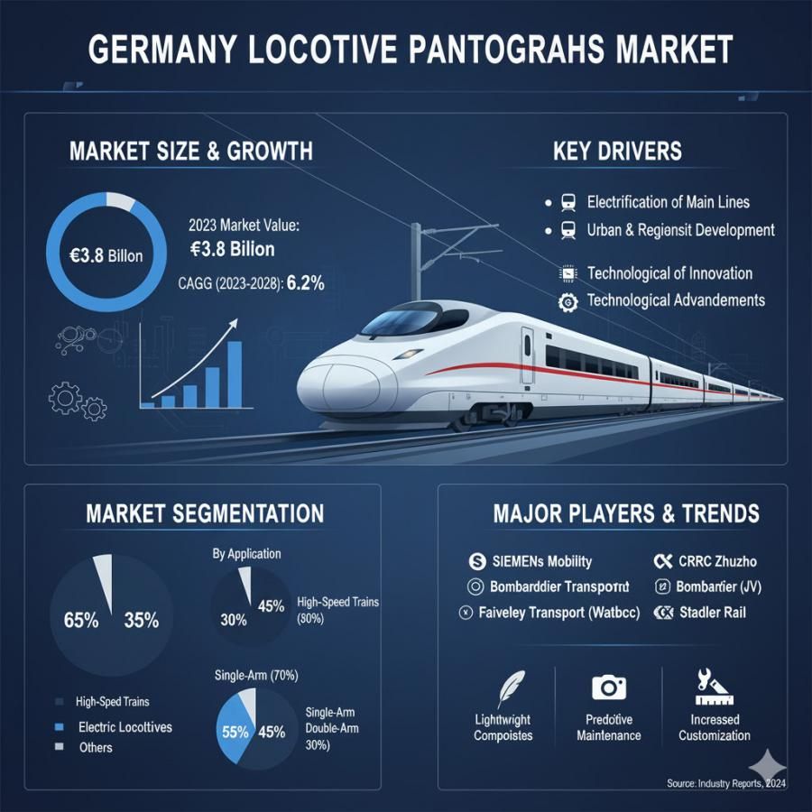 Powering Germany's rails: locomotive pantographs reach USD 54.8 Million by 2035 at 5.4% CAGR