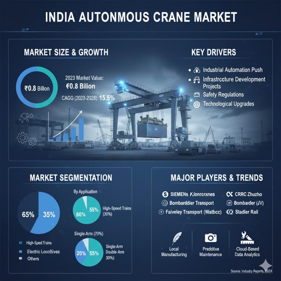 India Autonomous Crane Market Set to Reach USD 638.1 Million by 2035 at 7.2% CAGR