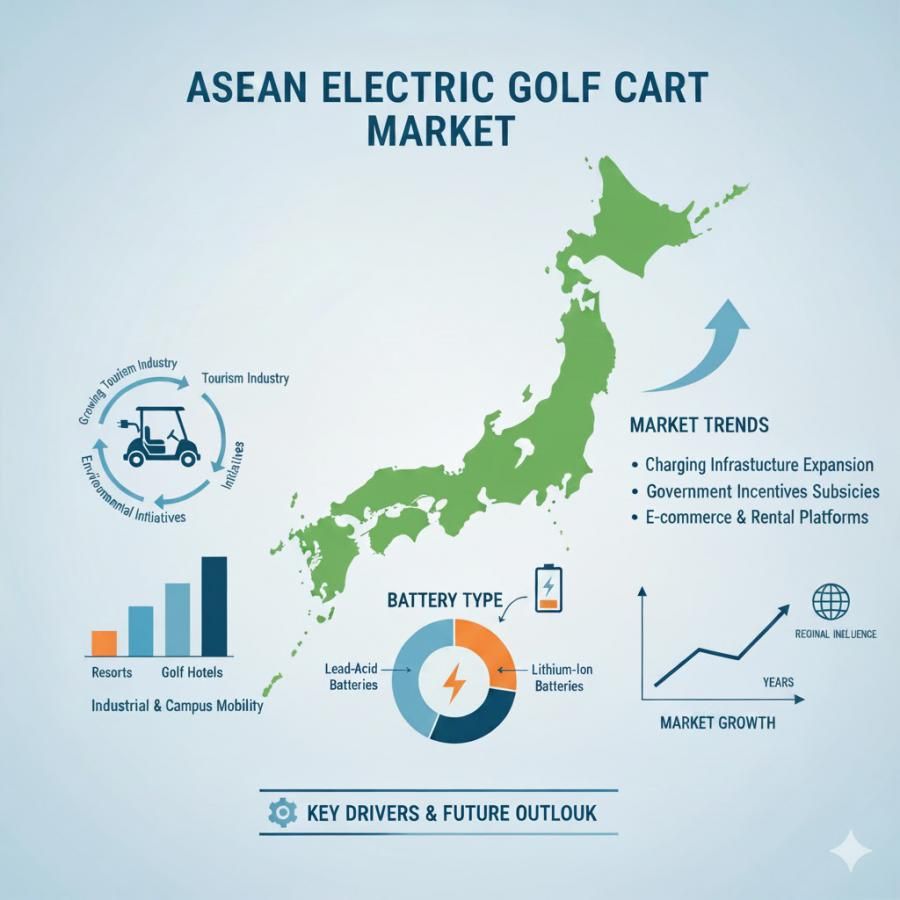 ASEAN Electric Golf Cart Market Accelerates to USD 87.1 Million by 2035 at 3.9% CAGR