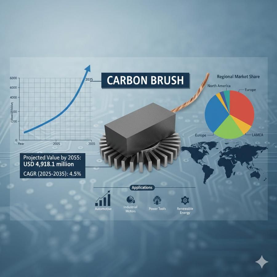 Carbon Brush Market to Reach USD 4,918.1 million by 2035, Growth Across APAC, Europe, and North America