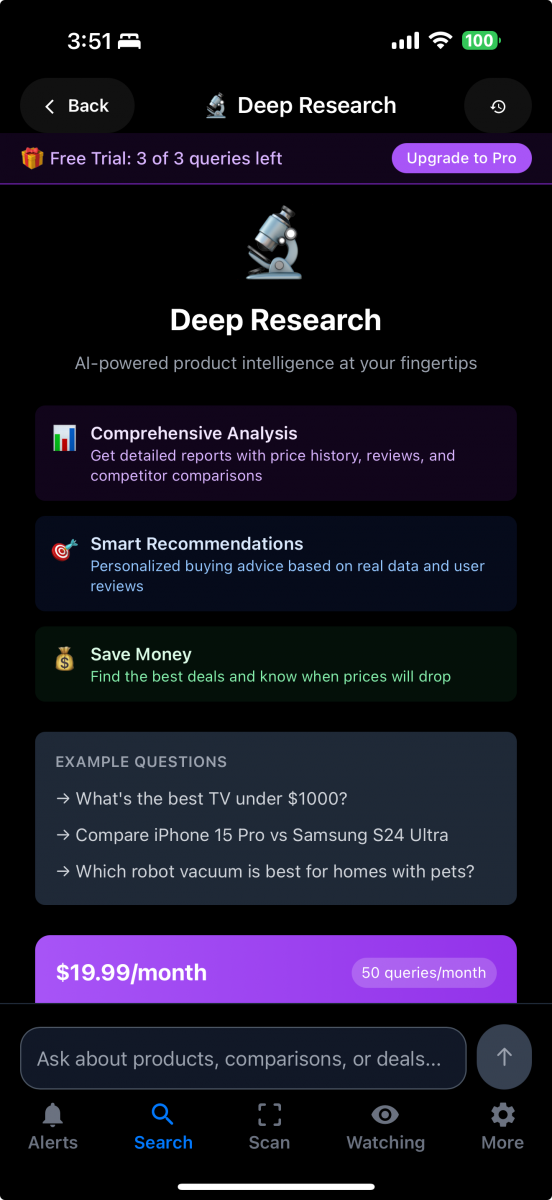 Monolith Technologies, Inc. Announces ShopSavvy Assistant Enhanced Deep Research Shopping Feature