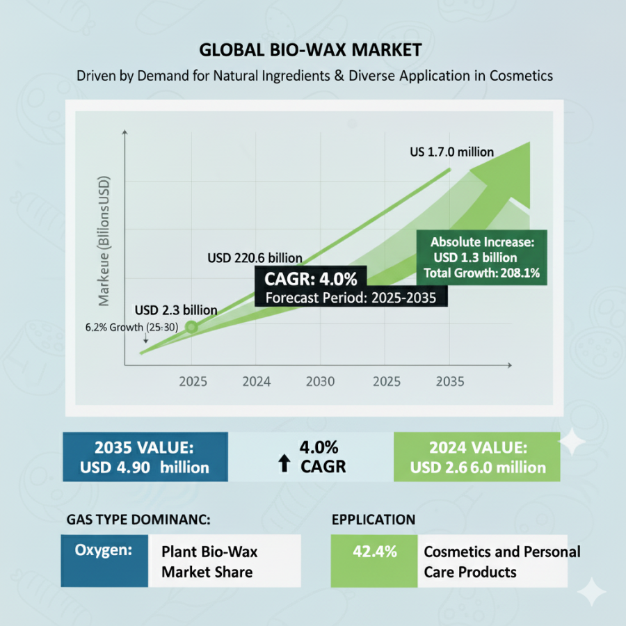 Bio-Wax Market to Hit USD 4.0 Billion by 2035 – Growth Accelerates at 4.0% CAGR