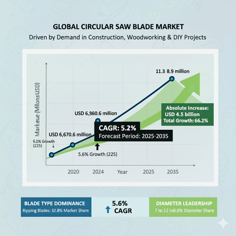 Circular Saw Blade Market to Hit USD 11.3 Billion by 2035 – Growth Accelerates Across North America, Europe, APAC