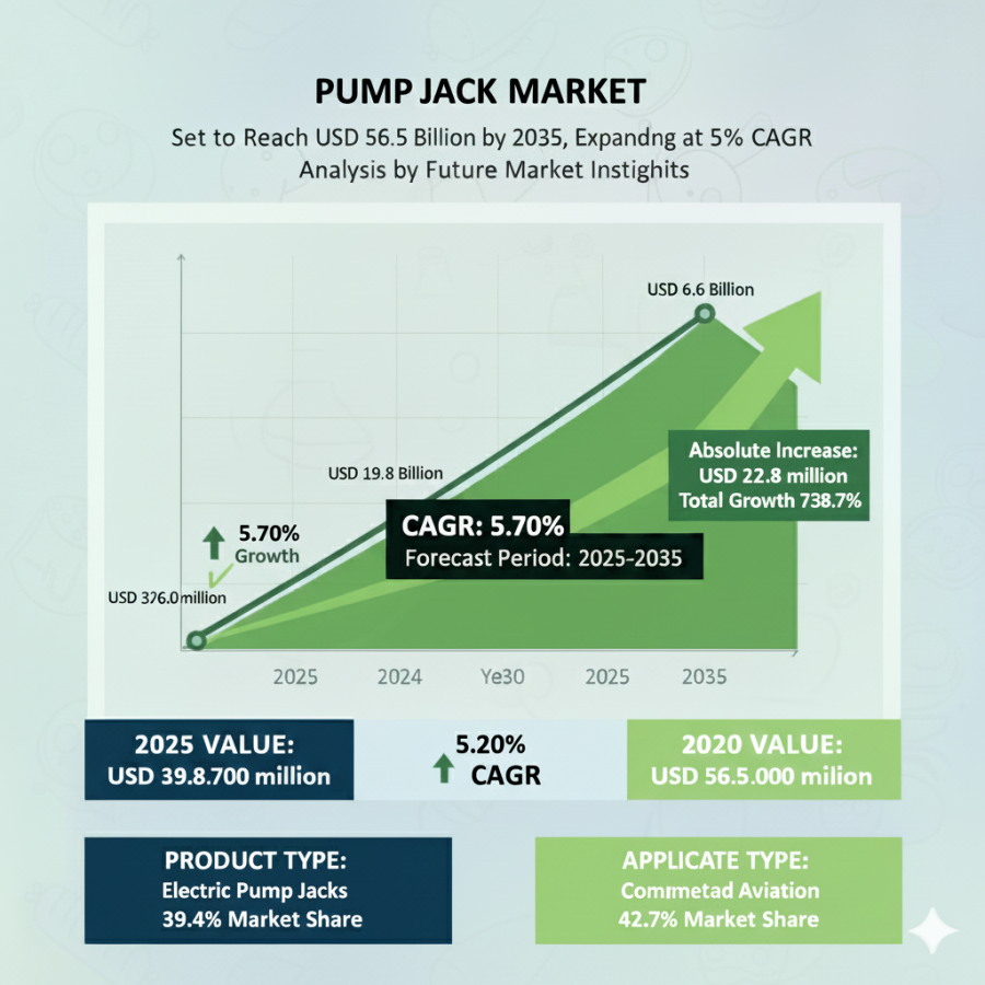 Pump Jack Market to Hit USD 6.6 Billion by 2035 – Growth Accelerates at 5.7% CAGR