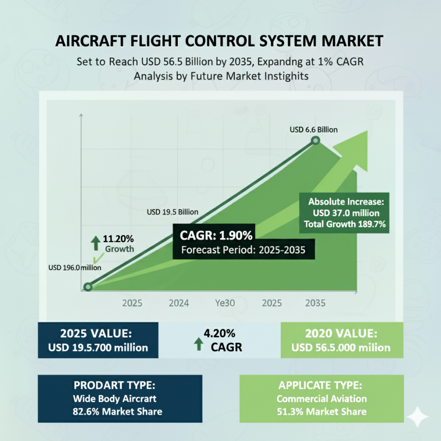 Aircraft Flight Control System Market to Hit USD 56.5 Billion by 2035 – Growth Accelerates at 11.2% CAGR