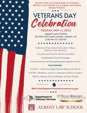 NYS Dept of Veterans' Services, Tully Rinckey PLLC & Albany Law School Sponsor Veterans Day Tribute in Albany on Nov 11