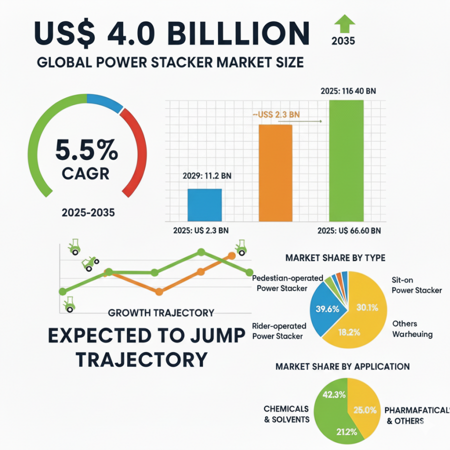 Global and European Power Stacker Market Outlook 2025–2035