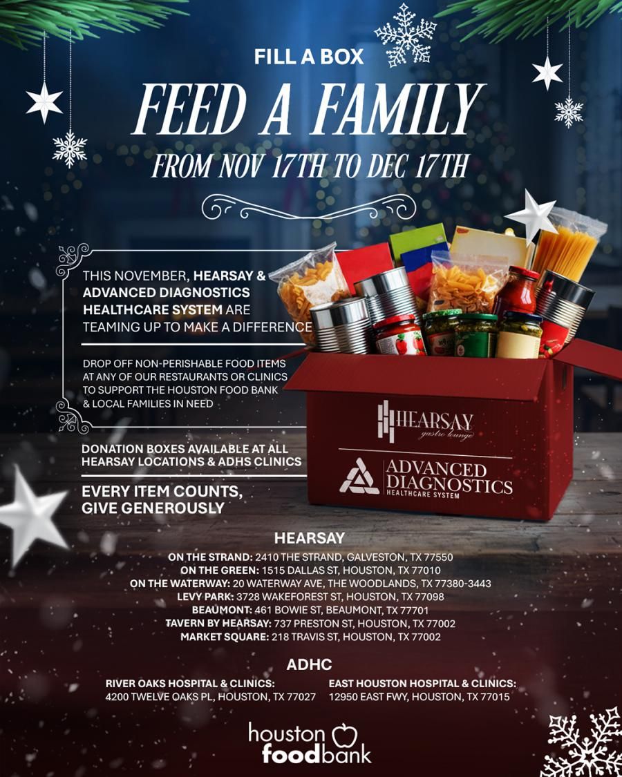 Landmark Hospitality Group & Advanced Diagnostics Healthcare System Launch Holiday Food Drive