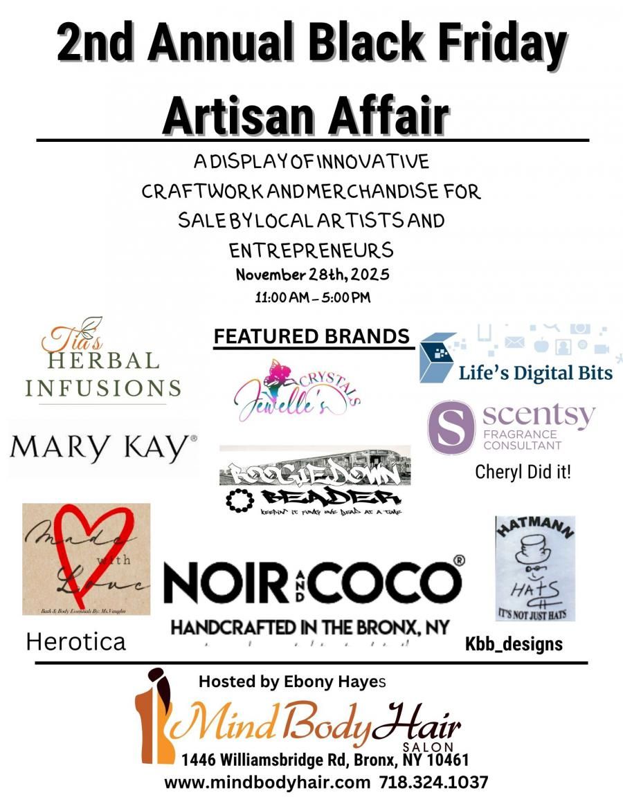 MindBodyHair Salon's 2nd Annual Black Friday Artisan Affair Offers Bronx a Alternative to 'Blackout Black Friday' Call