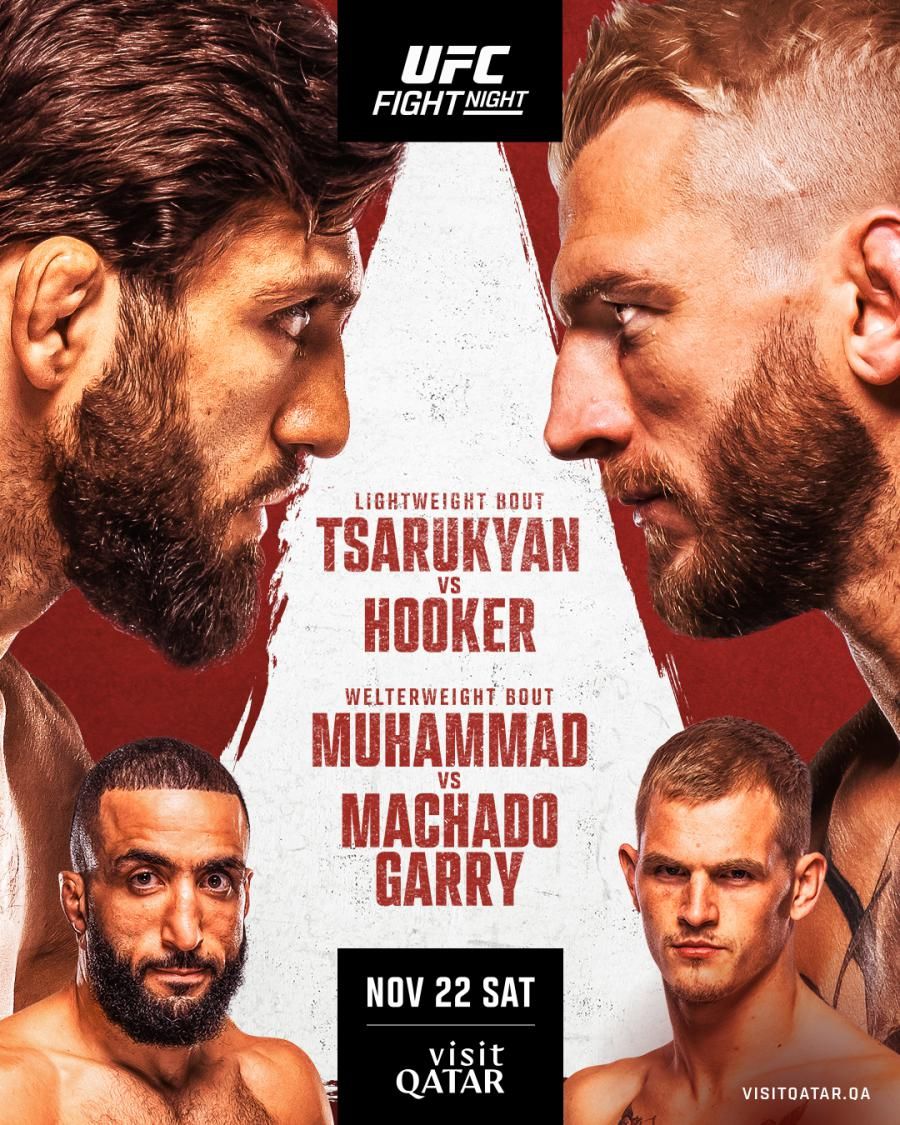 FIRST UFC EVENT IN QATAR NEARS AS TSARUKYAN AND HOOKER PREPARE FOR EXPLOSIVE MAIN EVENT IN DOHA