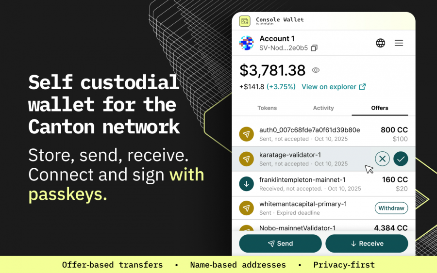 PixelPlex Launches Console: A Non-Custodial Wallet for the Canton Network
