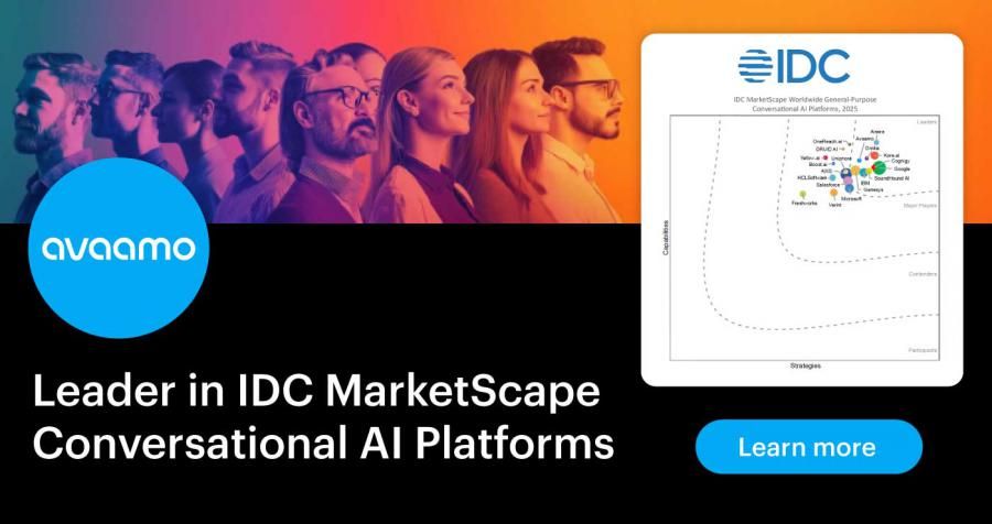 Avaamo Recognized as a Leader in the IDC MarketScape: Worldwide General-Purpose Conversational AI Platforms 2025