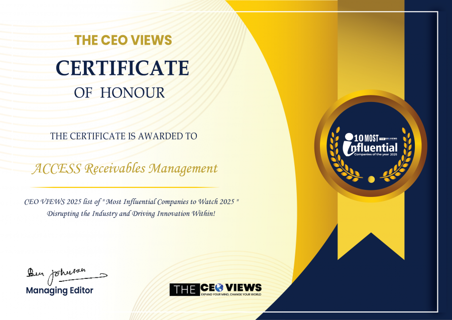 ACCESS Receivables Management Named One of the 'Most Influential Companies of the Year 2025' by The CEO Views