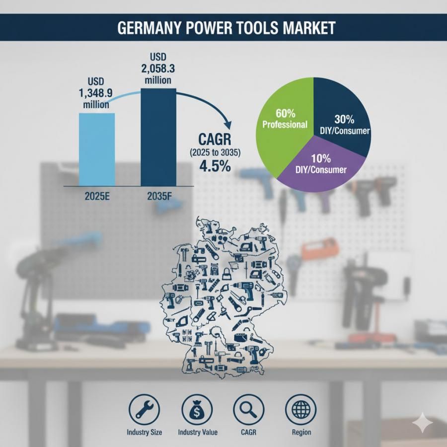 Germany Power Tools Market Outlook 2025–2035: Growth Drivers, Opportunities & Forecast Analysis