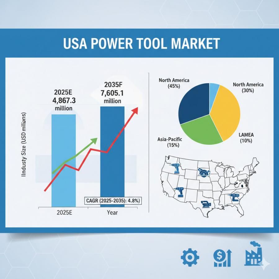 USA Power Tool Market Outlook 2025–2035: Strong Growth Fueled by Construction & Automation Demand