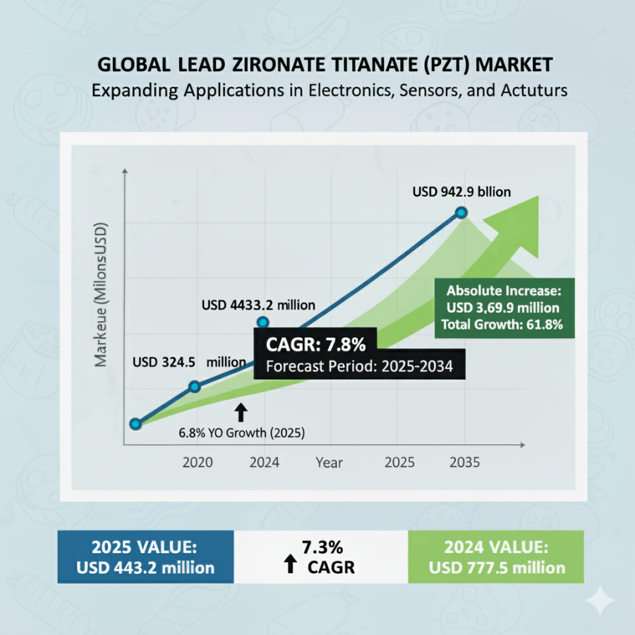 Global and European Lead Zirconate Titanate (PZT) Market Outlook 2025–2035: Key Developments and Future Scope