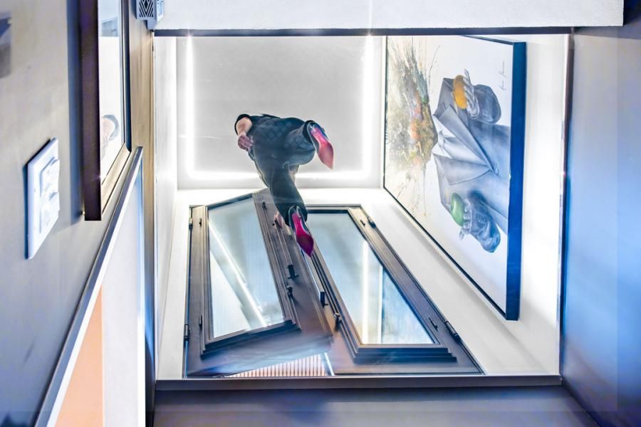 GBA Architectural Products + Services Helps Create the 'House with a Slide,' Featuring a Custom Glass Floor Bridge