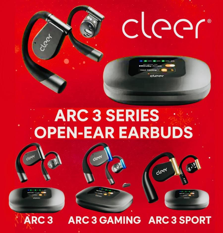 Cleer Audio Introduces ARC 3 Open-Ear Earbuds in Three Editions for Sports, Gaming, and Music This Holiday Season