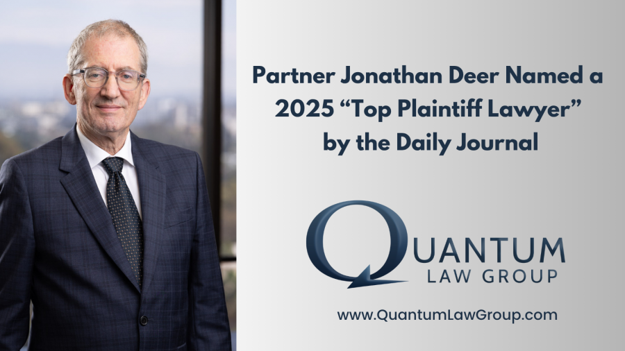 Quantum Law Group Partner Jonathan Deer Named a Top Plaintiff Lawyer