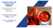 Canned Peeled Tomatoes Market Growing with a CAGR of 5.6%, Top Players, Size, Share, Industry Worth, Trends by 2032