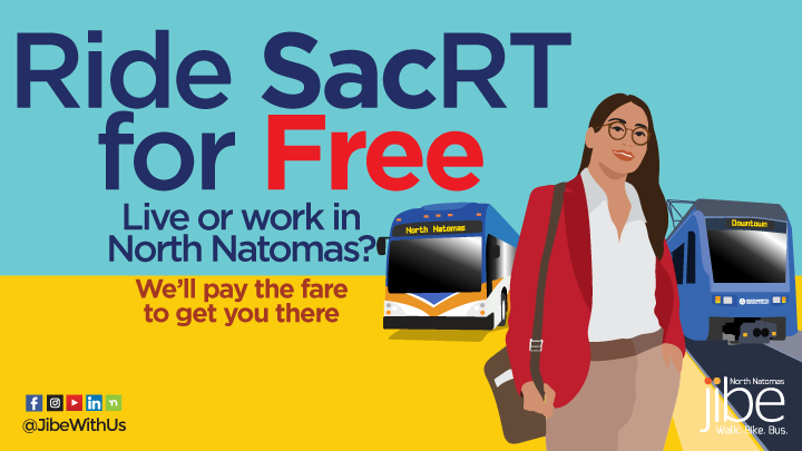 Jibe Offers North Natomas Residents Up to 10 Free SacRT Rides Monthly