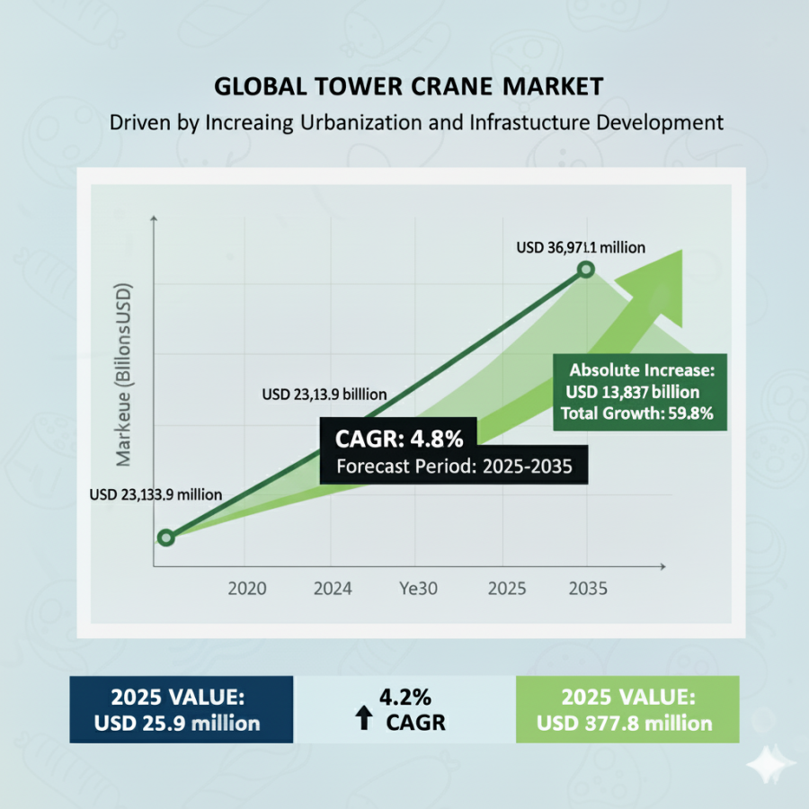 Global and European Tower Crane Market Outlook 2025–2035