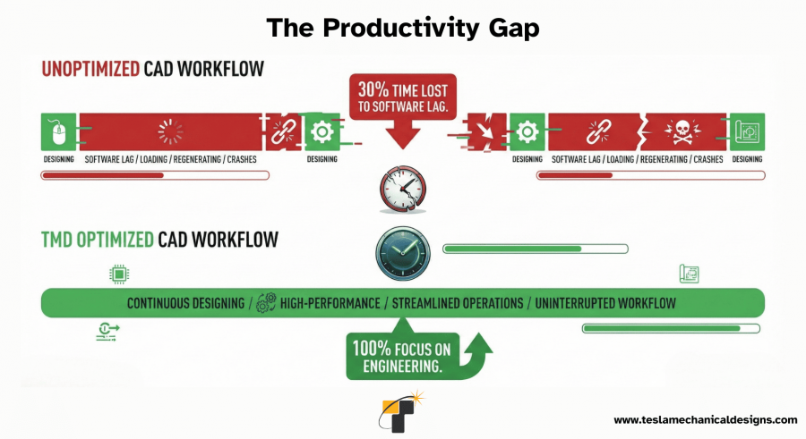 Beyond Heavy Geometry: Tesla Mechanical Designs Reports CAD Optimization Increases Engineering Productivity