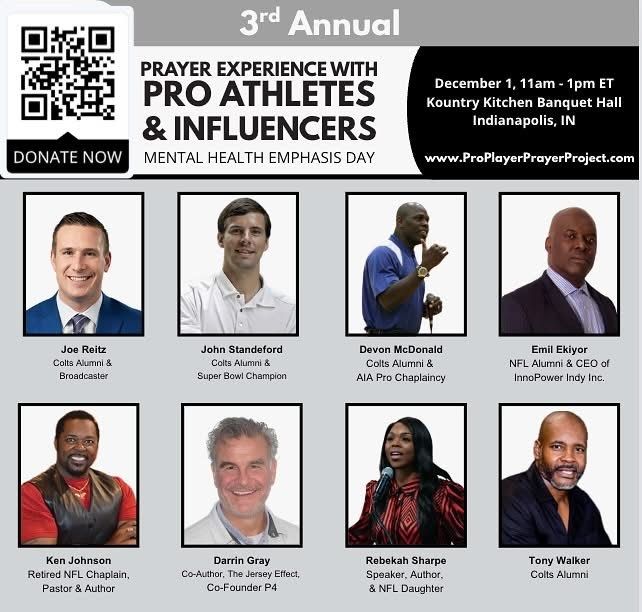 Pro Athletes & Influencers Unite for the 3rd Annual Pro Player Prayer Project Luncheon in Indianapolis